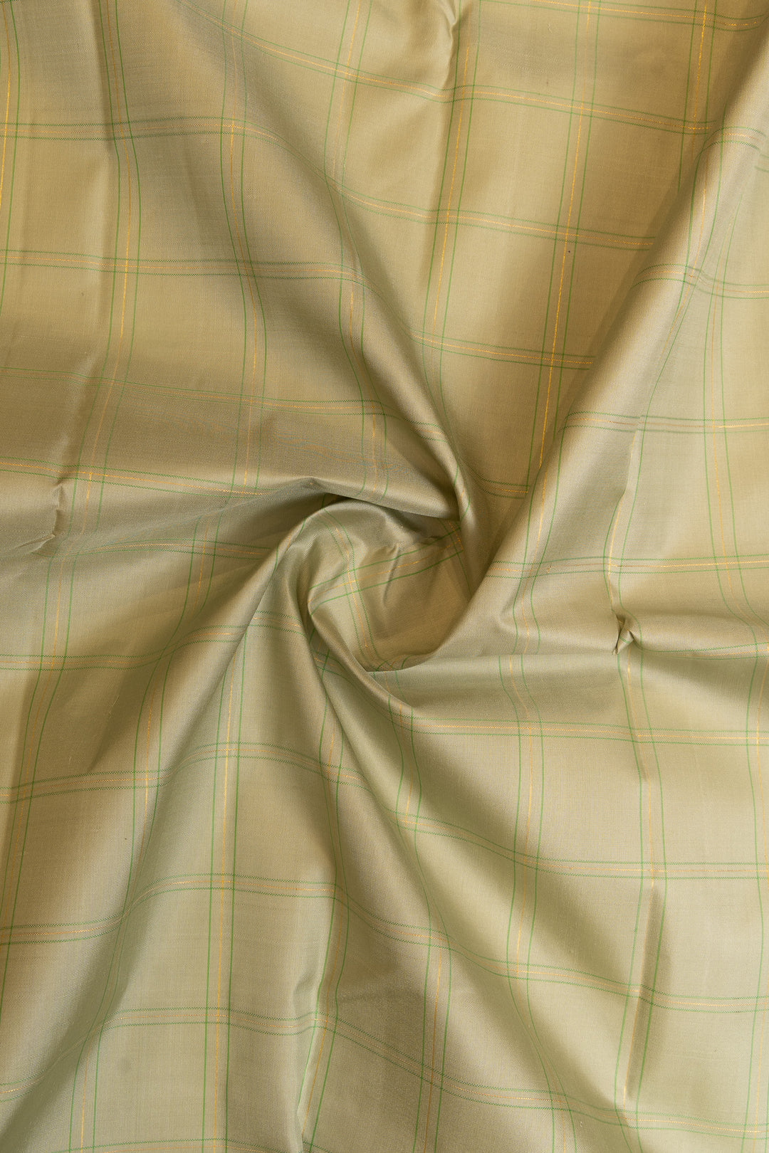 Sage green and pink temple border pure Kanchipuram silk saree