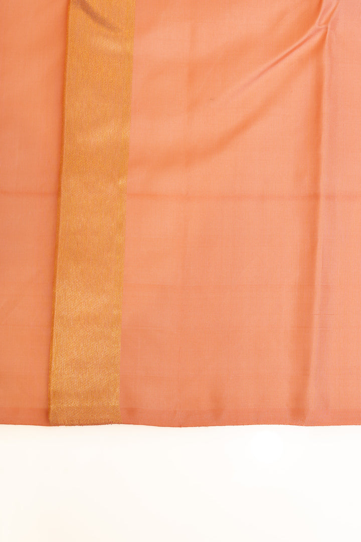 Sage green and pink temple border pure Kanchipuram silk saree
