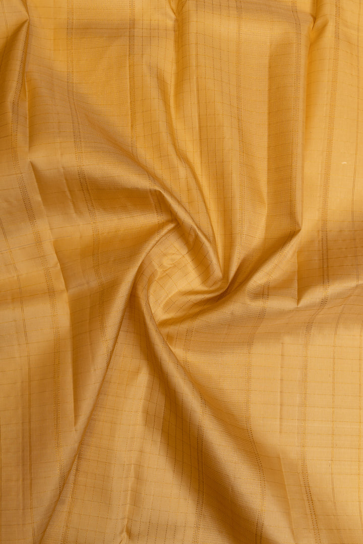 Multi checks and ivory pure Kanchipuram silk saree