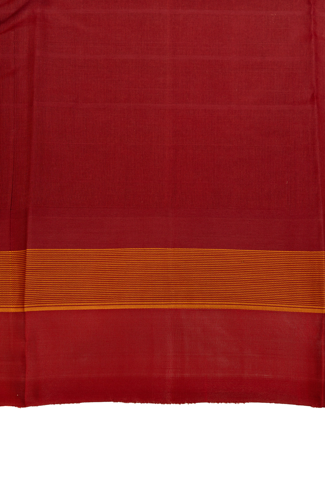 Ivory and red handloom pure cotton silk border saree