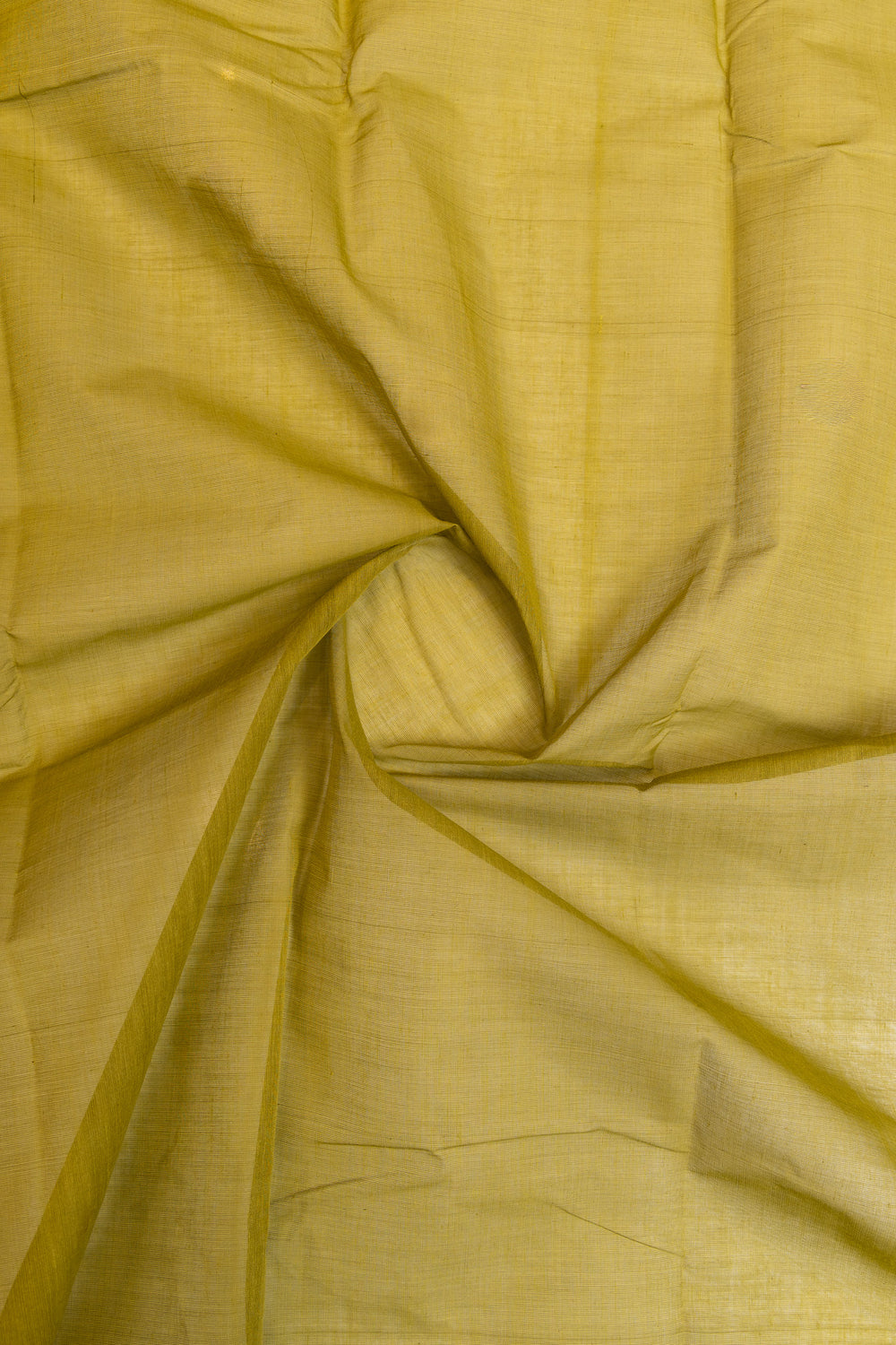 Lime green temple border pure cotton silk border saree