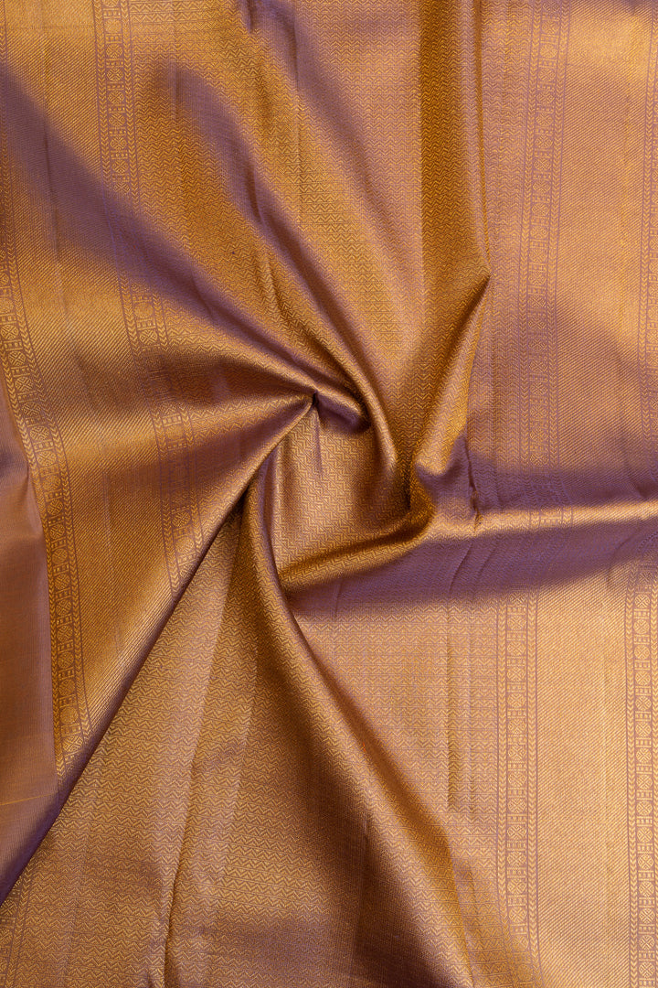 Lilac annam chakram brocade pure Kanchipuram silk saree