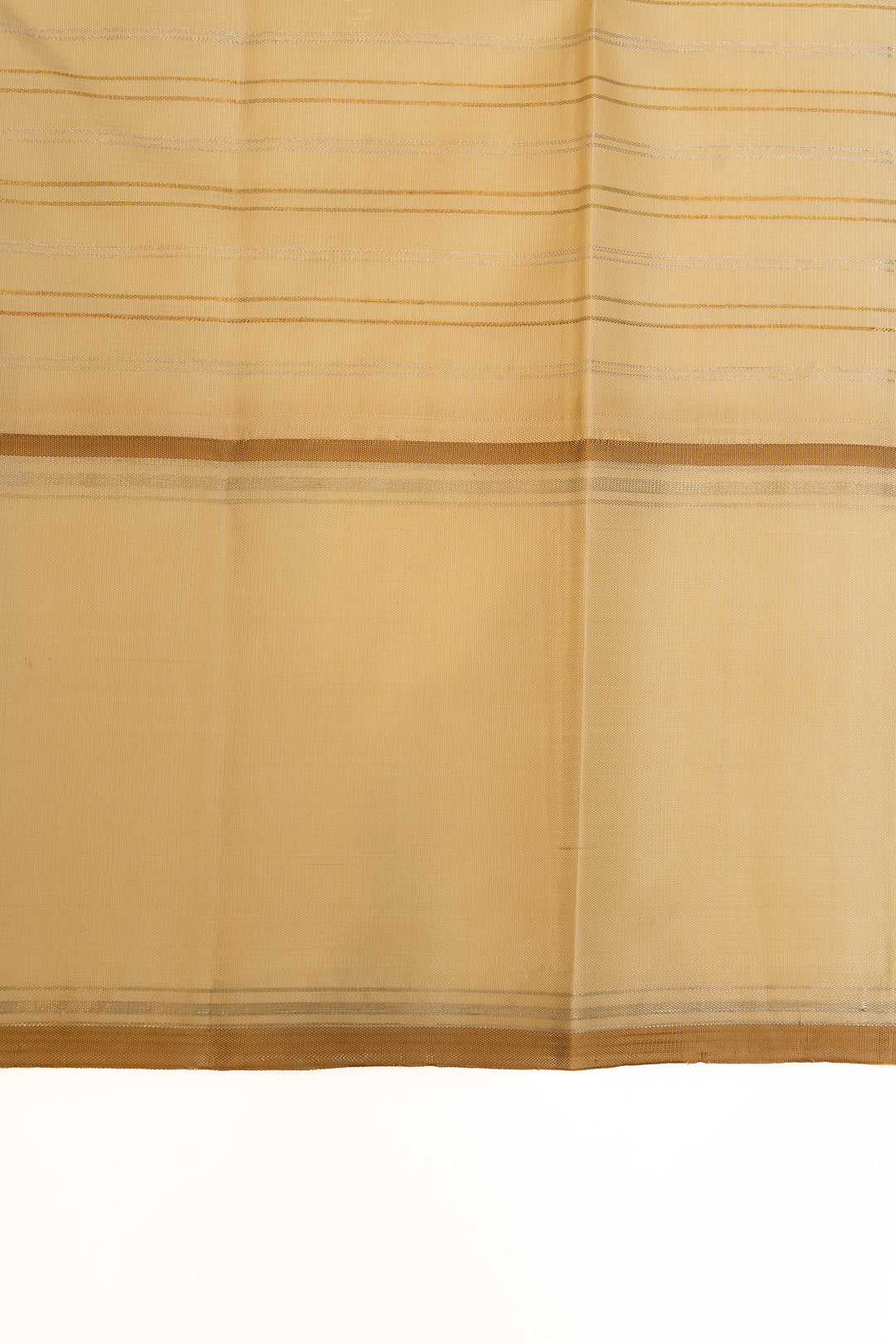 Red and ivory stripes pure Kanchipuram silk saree