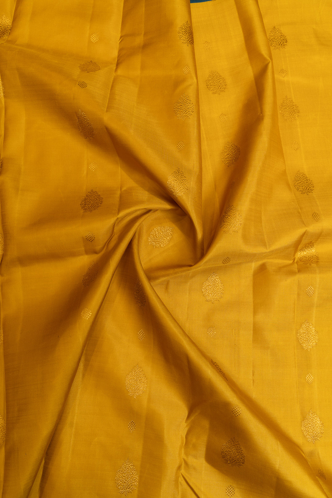 Mustard rettai pettu pure Kanchipuram silk saree
