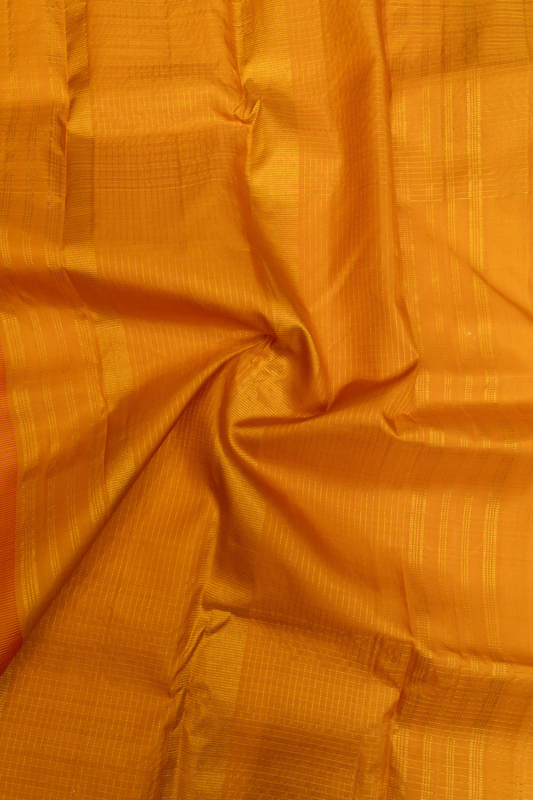 Red and mustard mupagam pure Kanchipuram silk saree
