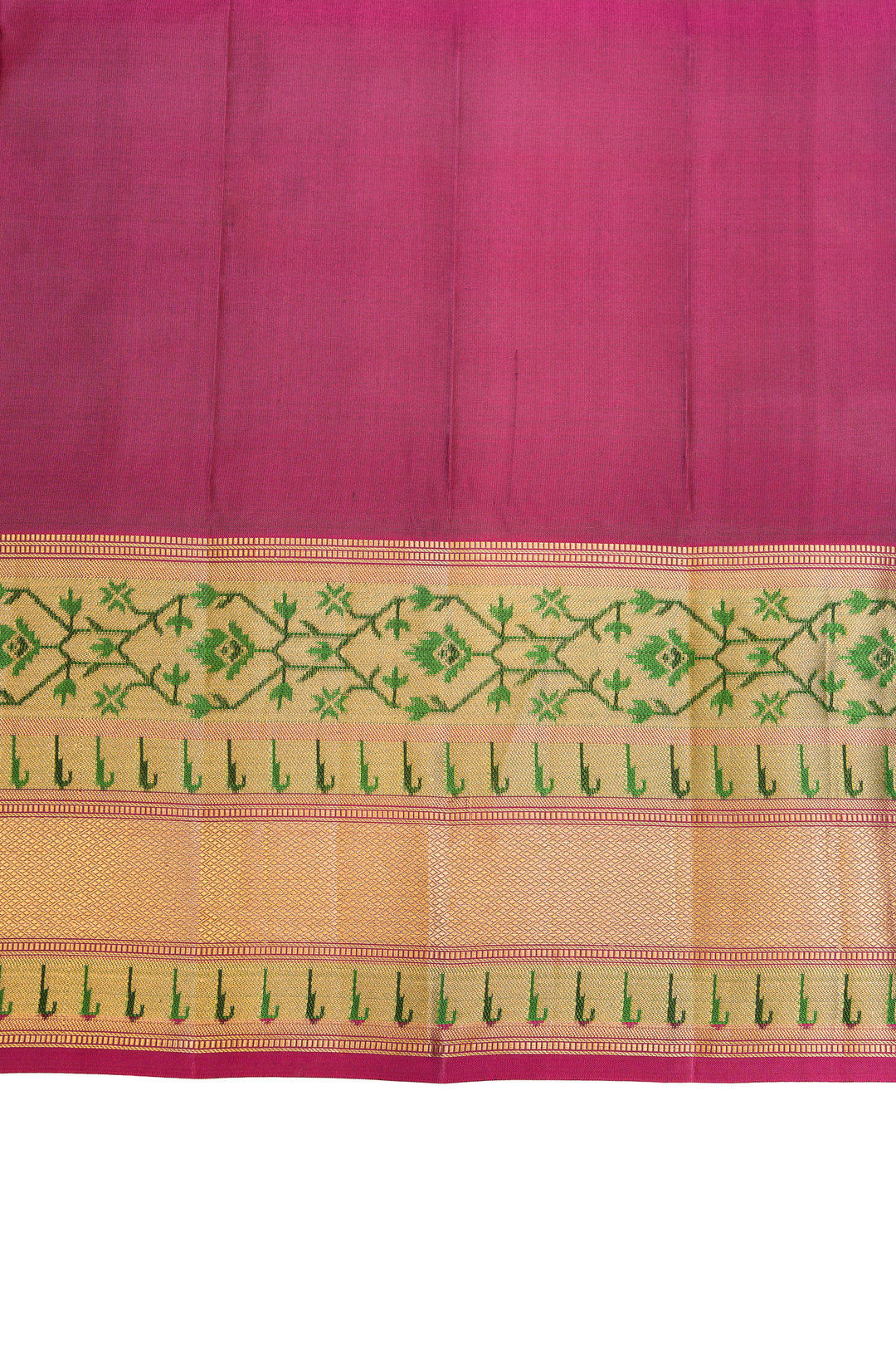 Grey Paithani border pure soft silk saree