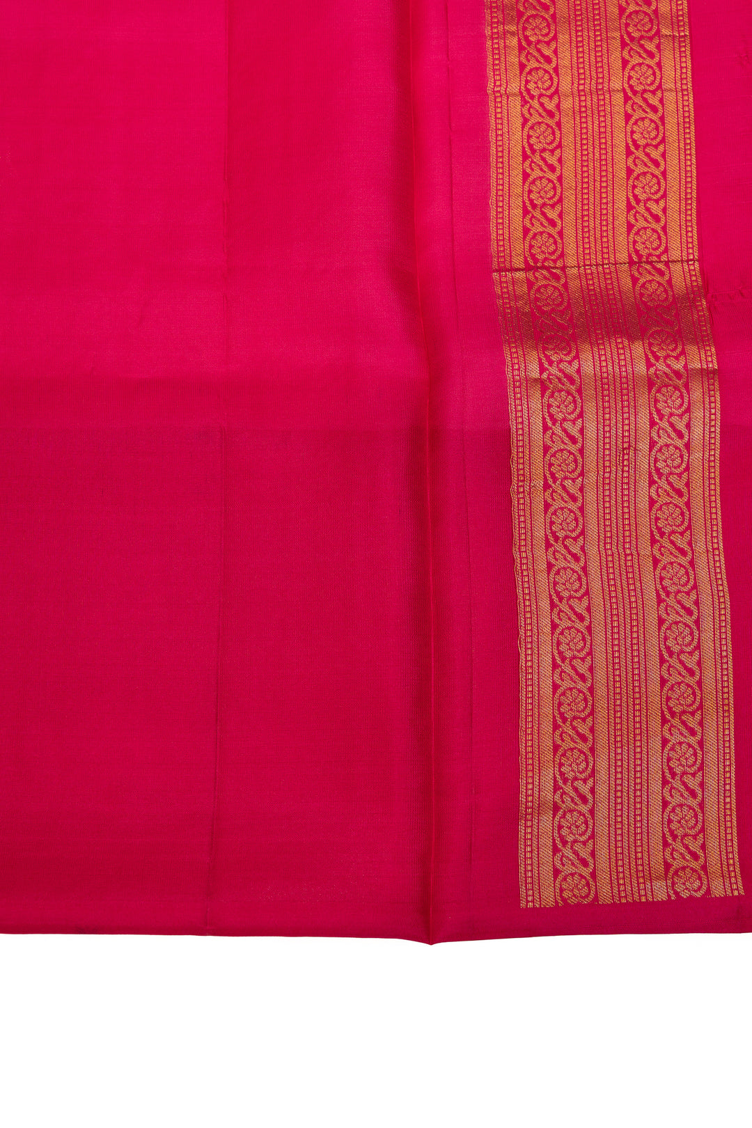 Peach orange stripes turning border pure soft silk saree