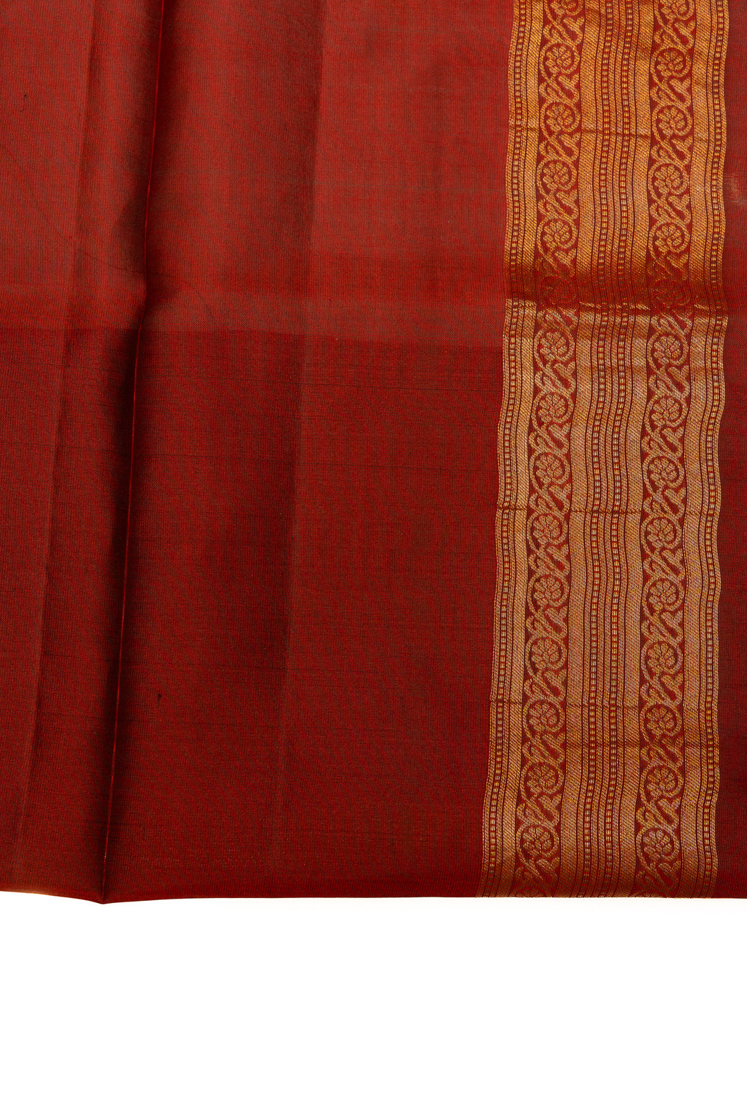 Grey and maroon stripes pure soft silk saree