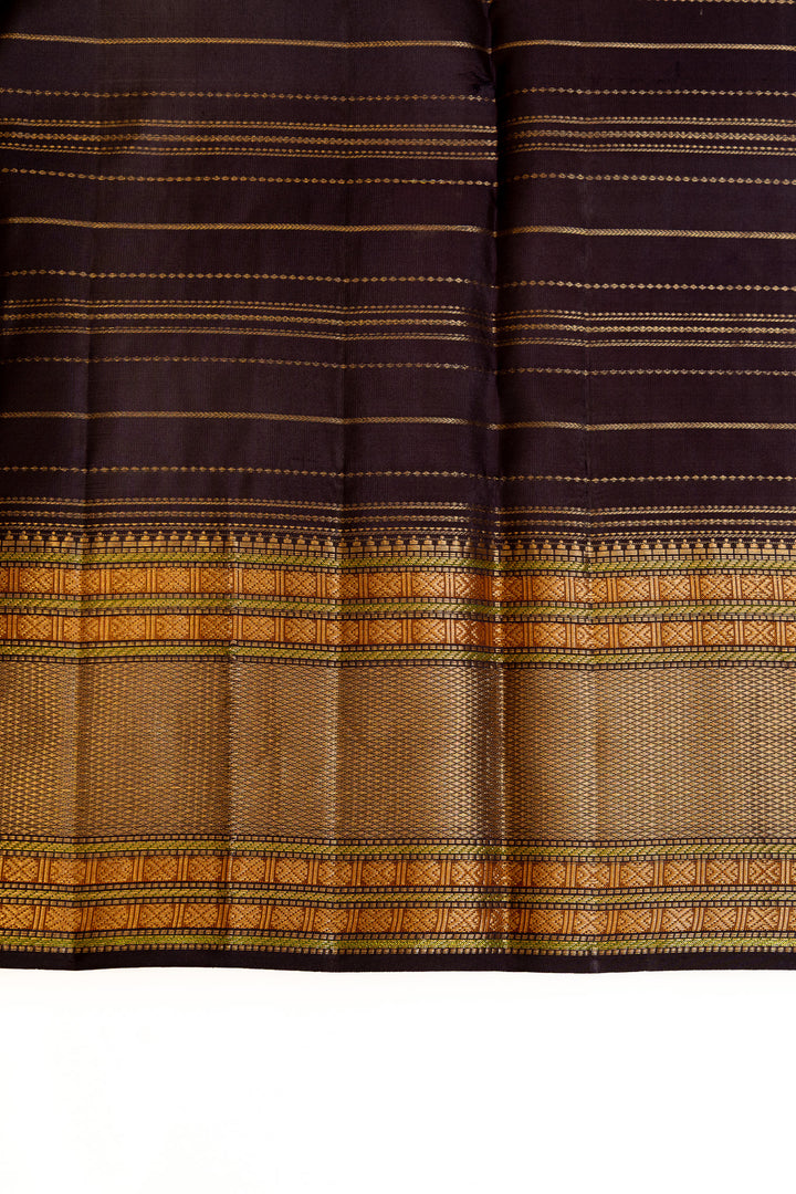Yellow and Jamun pure soft silk saree