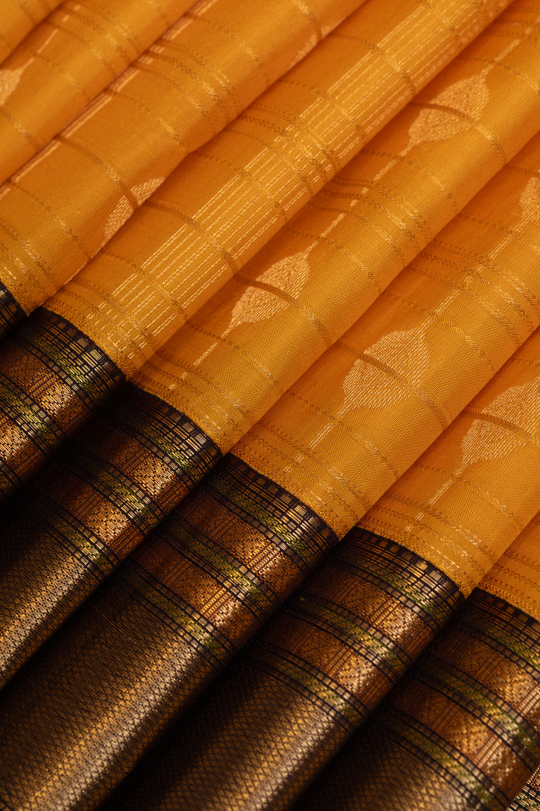 Yellow and Jamun pure soft silk saree