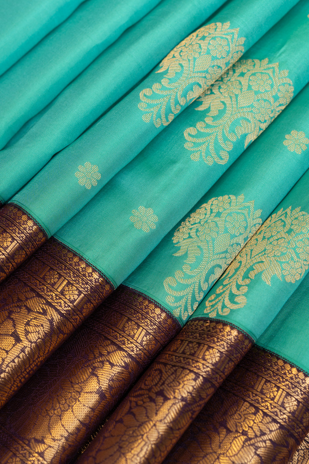 Teal blue and jamun pure Kanchipuram silk sarees