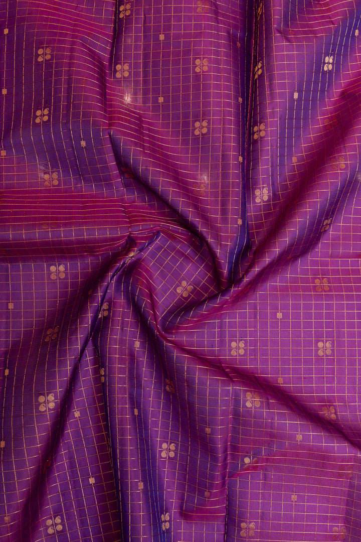 Purple traditional pure soft silk saree