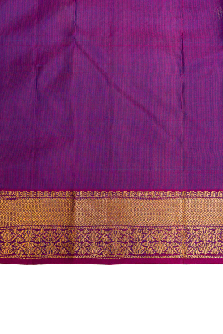 Purple traditional pure soft silk saree