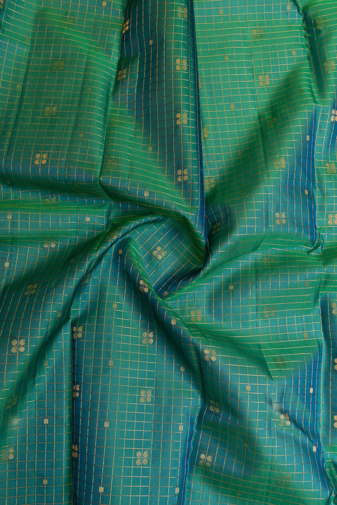 Peacock blue traditional pure soft silk saree