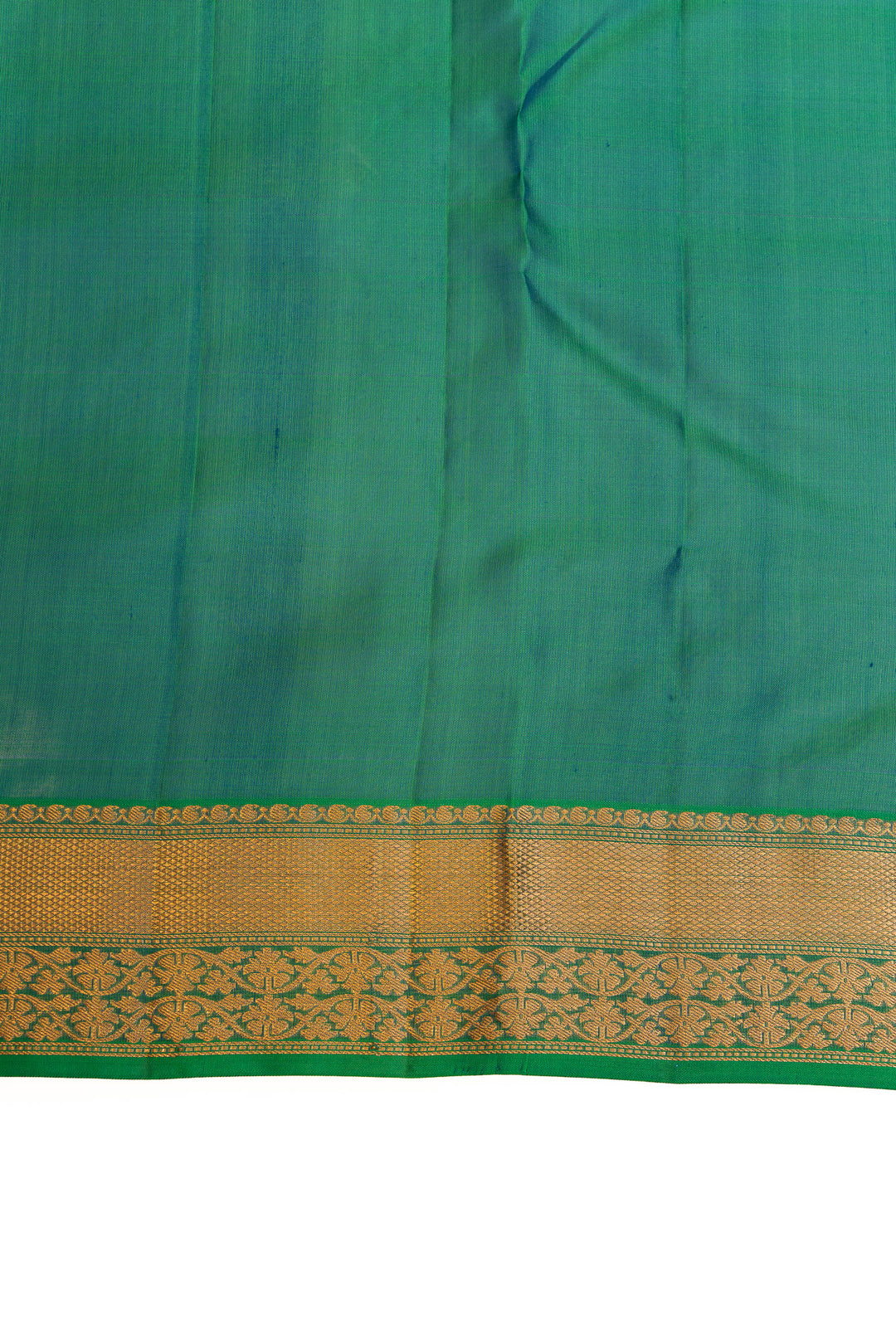 Peacock blue traditional pure soft silk saree