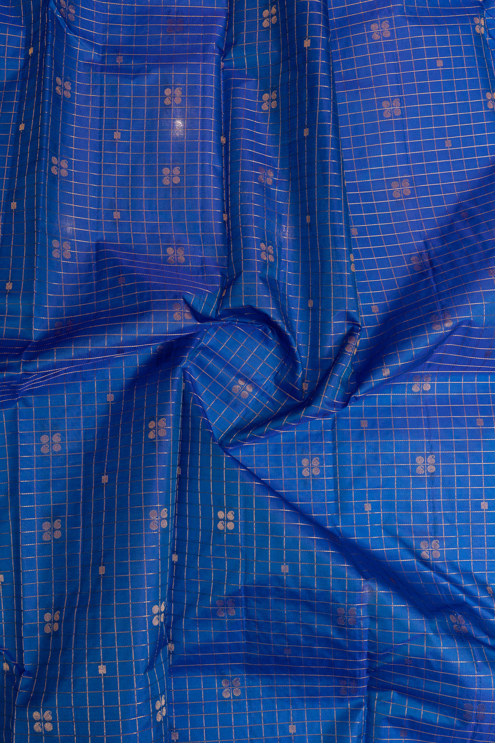 Royal blue traditional pure soft silk saree