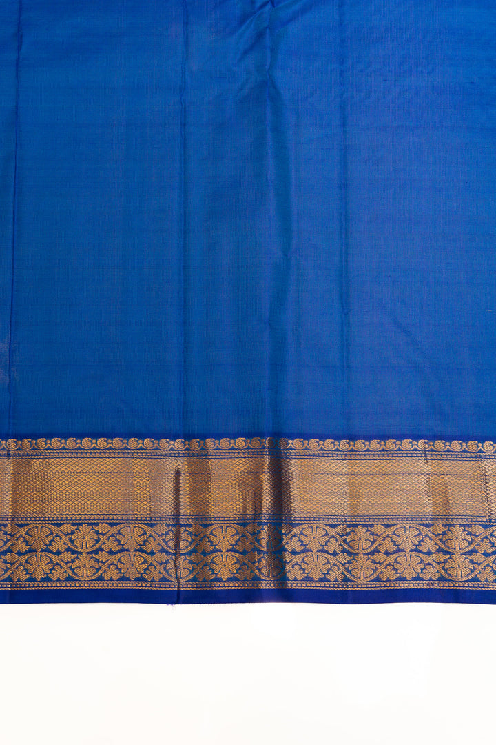 Royal blue traditional pure soft silk saree