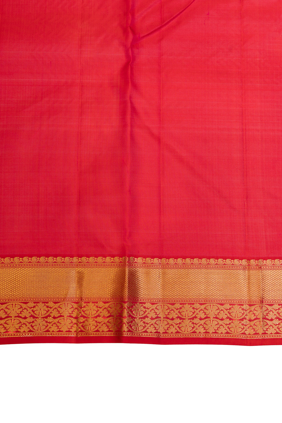 Magenta pink Zari checks pure Kanchipuram silk saree