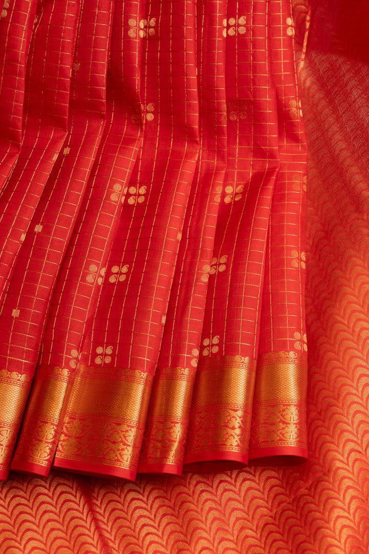 Red traditional pure  Kanchipuram silk saree