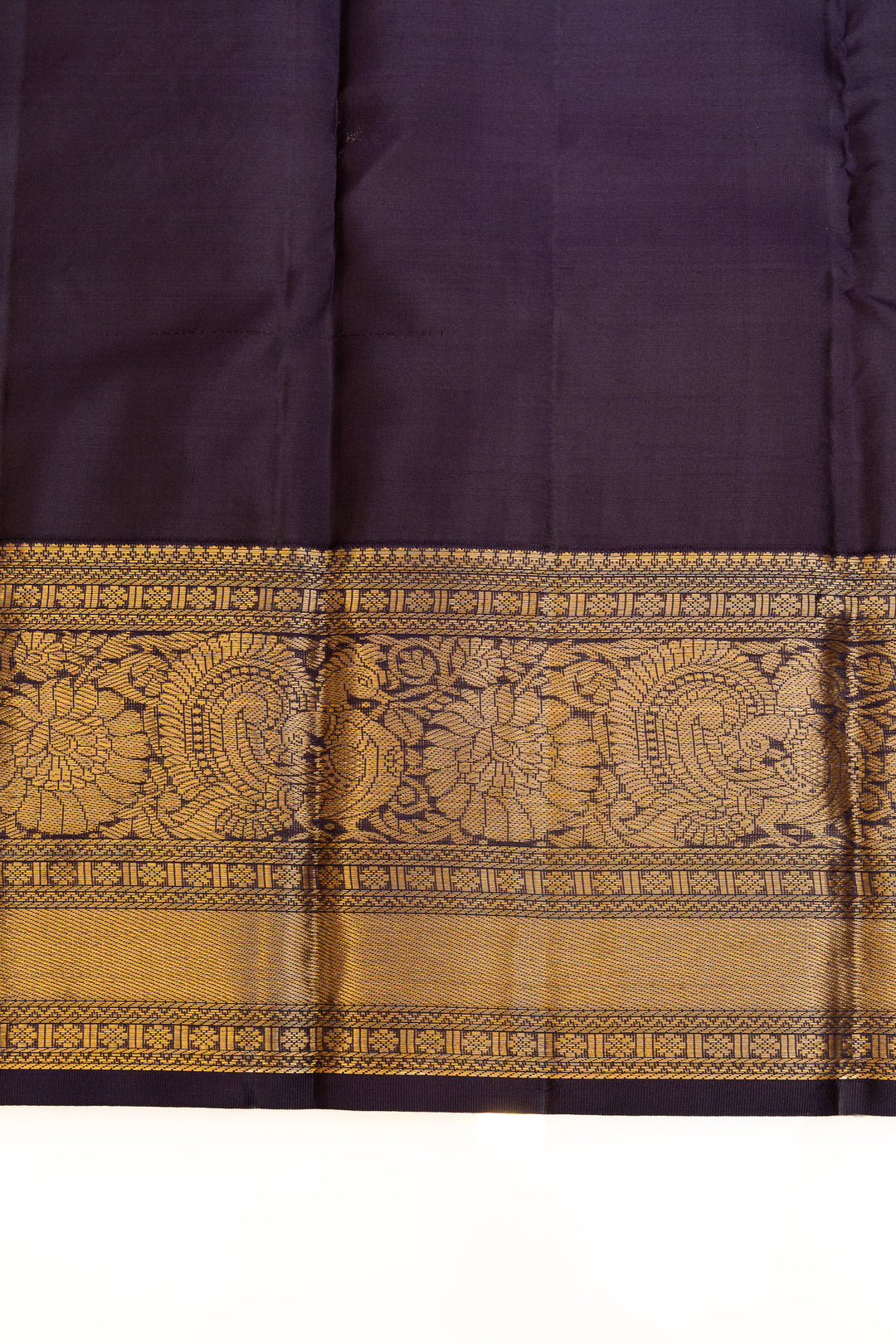 Green and purple traditional pure  Kanchipuram silk saree