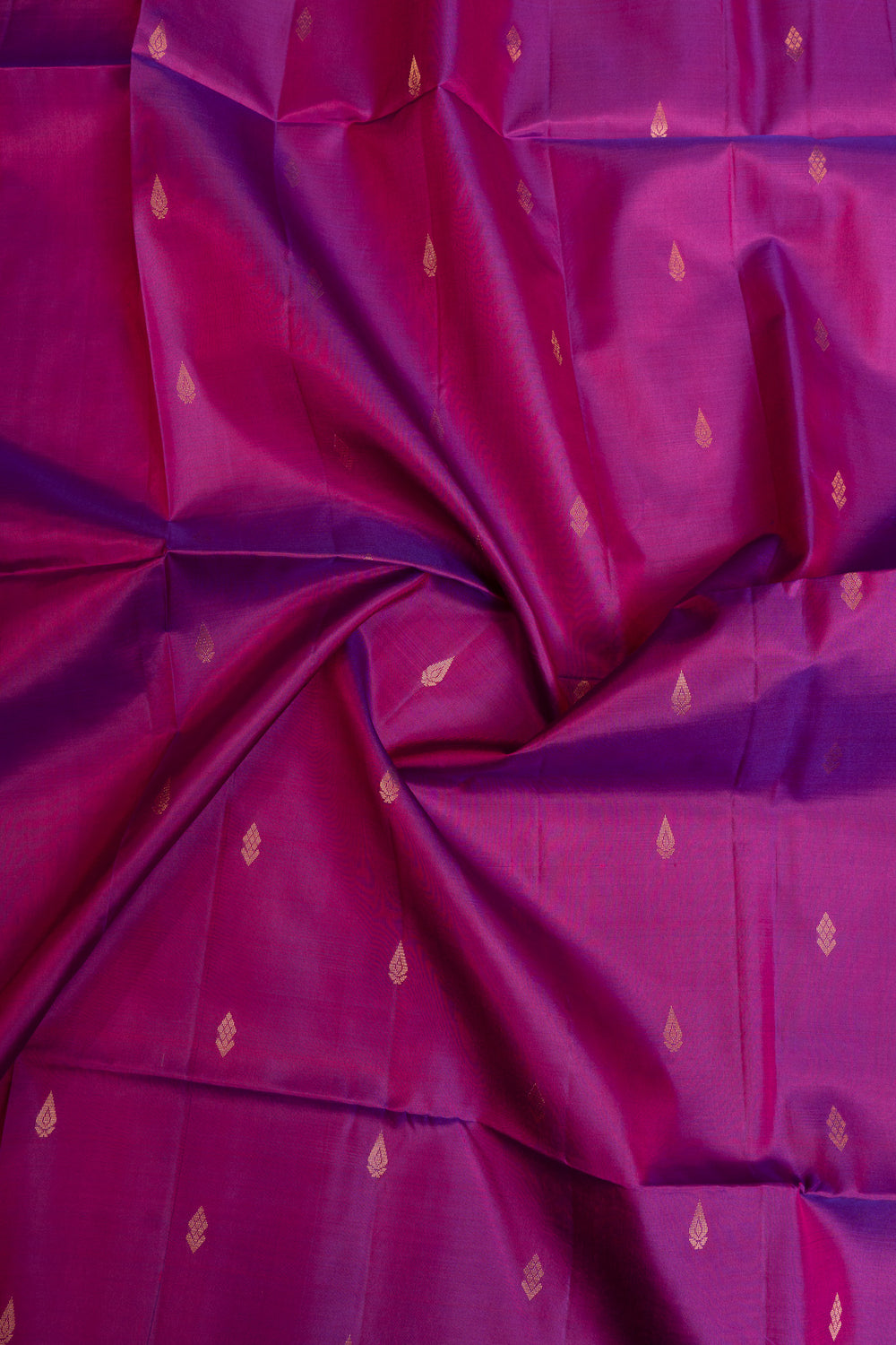 Purple rettai pettu pure Kanchipuram silk saree