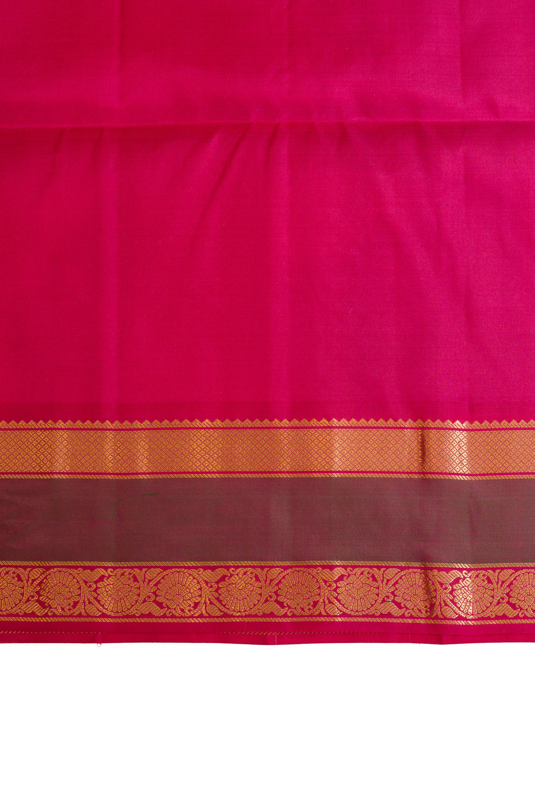 Purple rettai pettu pure Kanchipuram silk saree