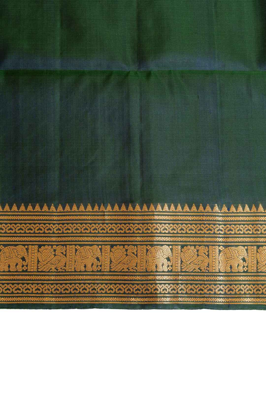 Peacock blue annam chakram pure soft silk saree