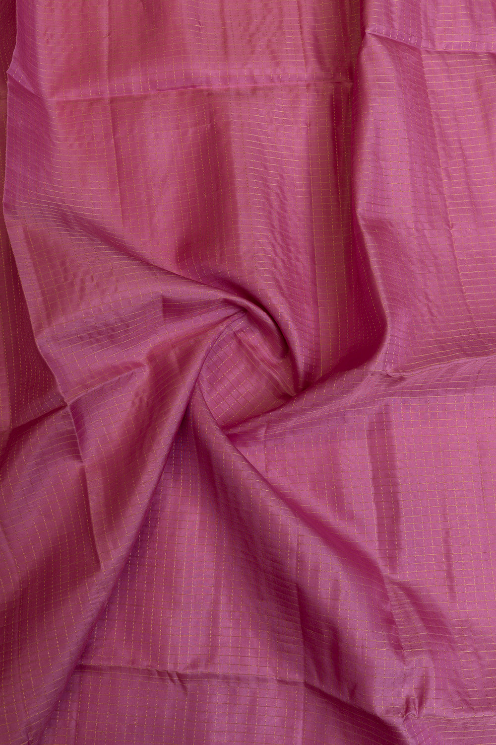 Lilac and red zari checks pure soft silk saree