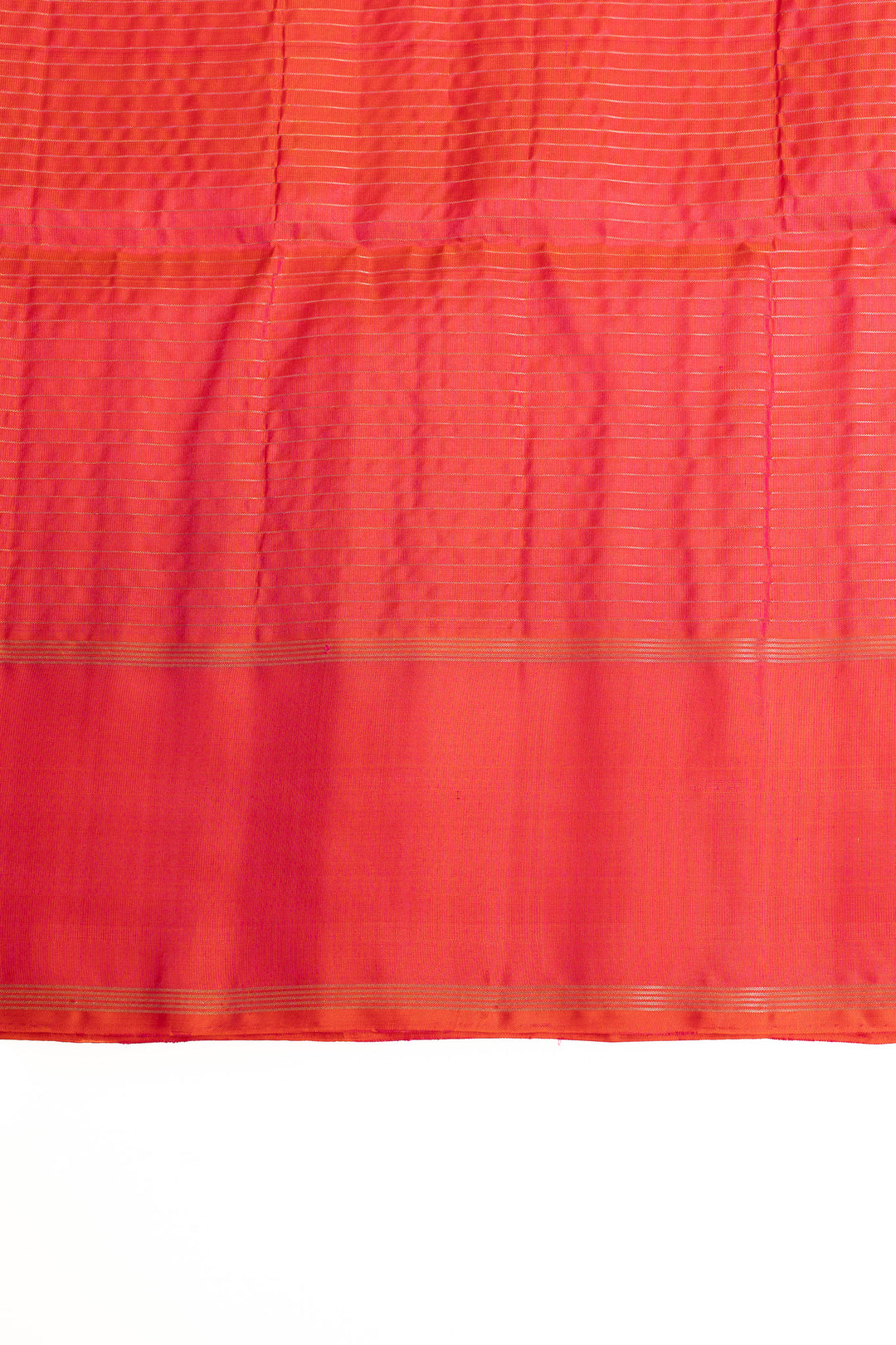 Lilac and red zari checks pure soft silk saree