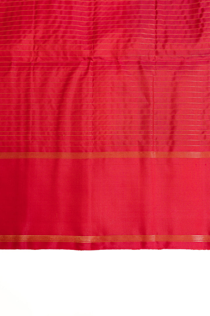 Olive green zari checks pure soft silk saree