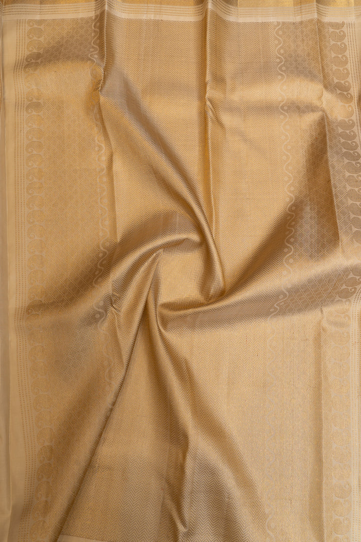Jamun maroon and ivory yazhi border pure Kanchipuram silk saree