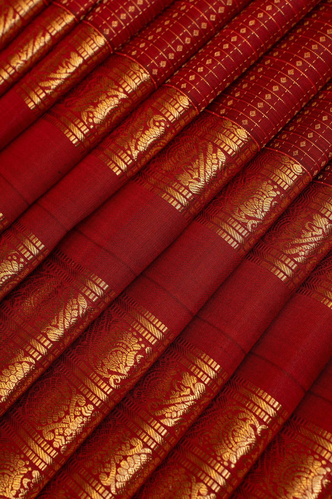 Maroon lakshadeepam pure Kanchipuram silk saree