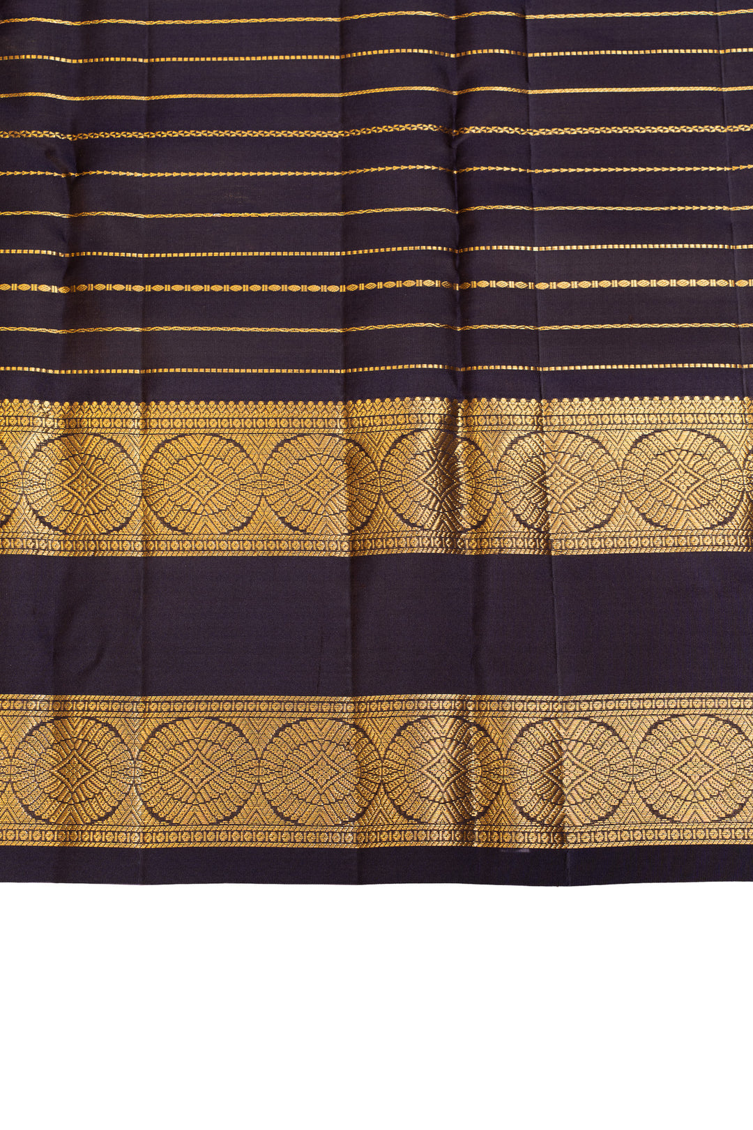 Vintage pink and blue veldhari pure Kanchipuram silk saree