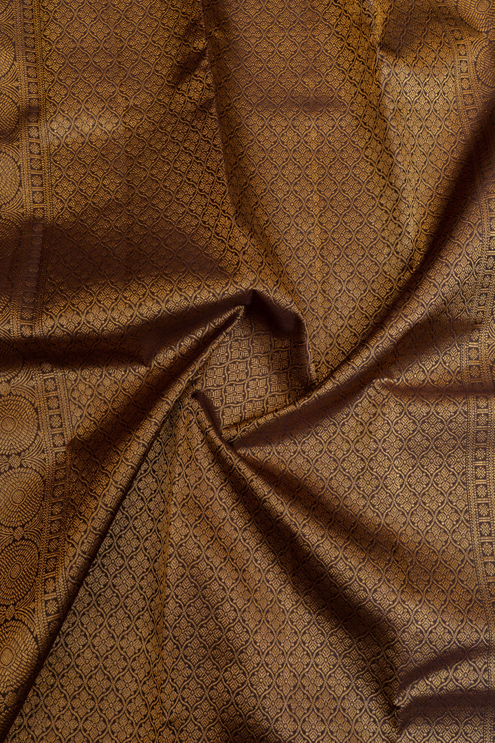 Jamun and brown vairaoosi pure Kanchipuram silk  saree