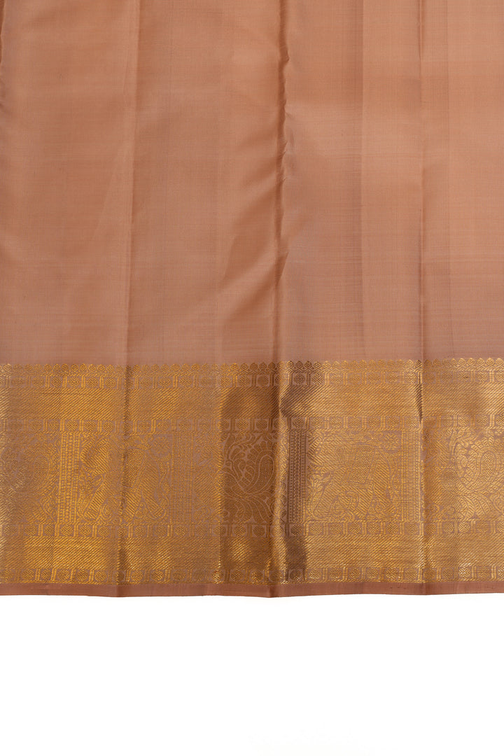 Lilac zari panel pure Kanchipuram silk  saree