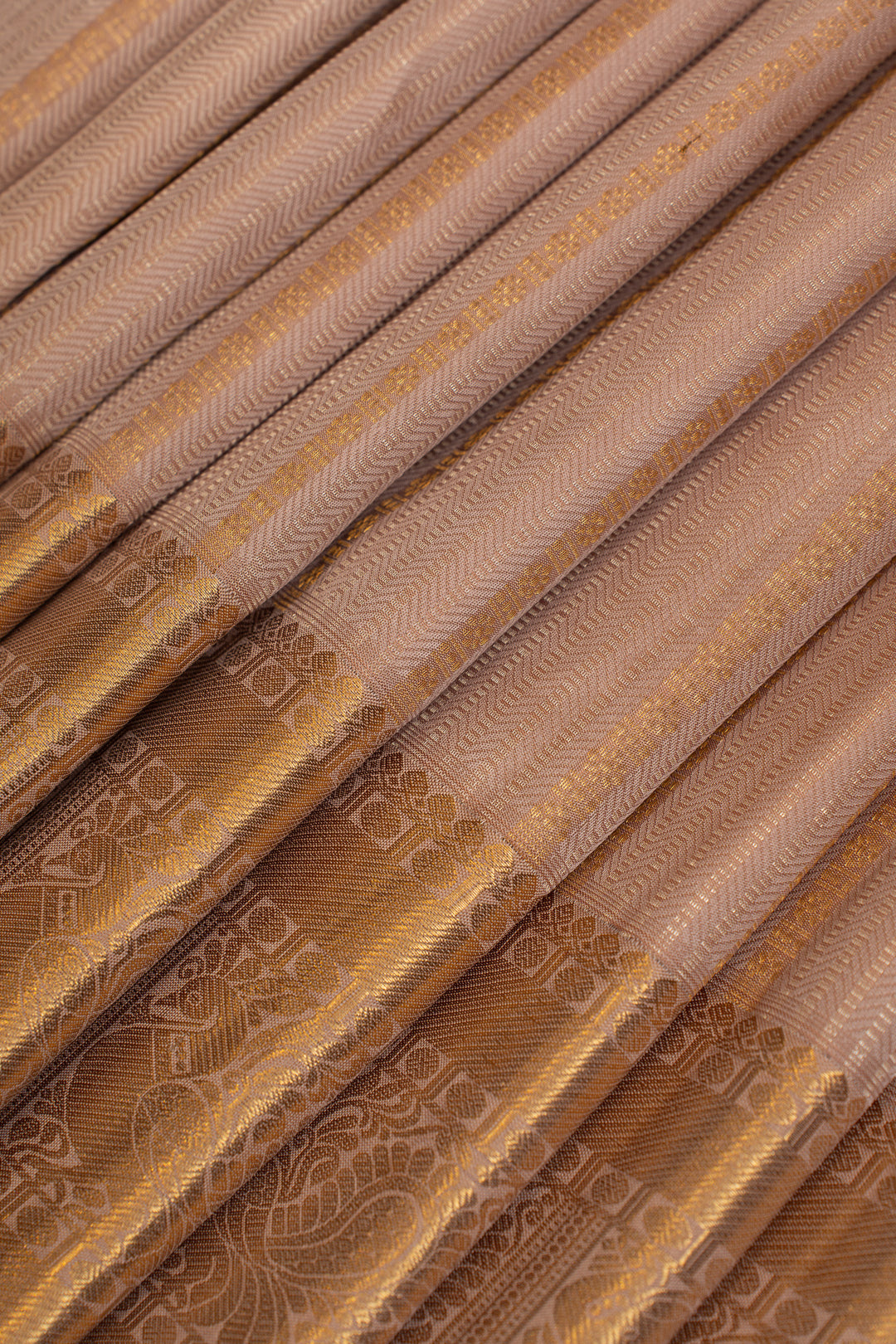 Lilac zari panel pure Kanchipuram silk  saree