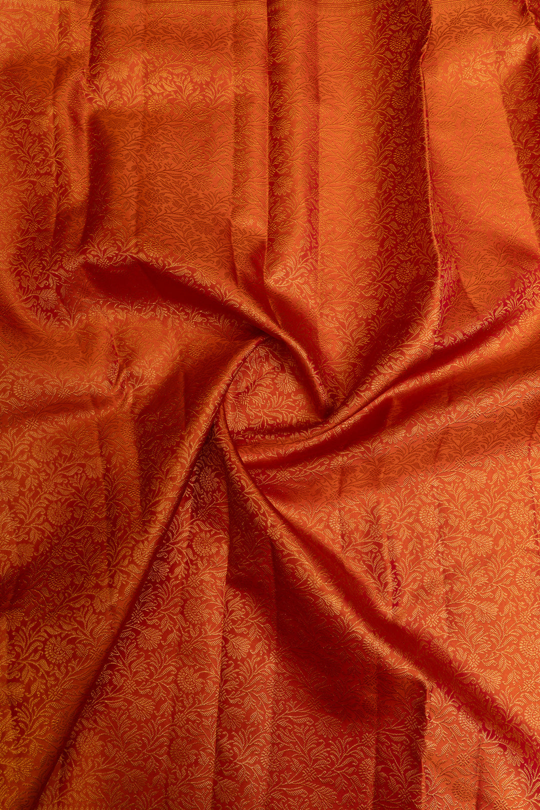 Red floral brocade pure Kanchipuram silk  saree