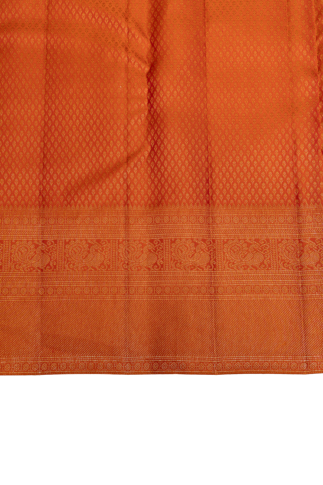 Red floral brocade pure Kanchipuram silk  saree