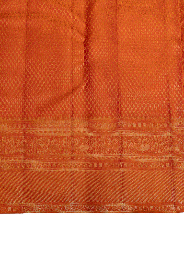 Red floral brocade pure Kanchipuram silk  saree