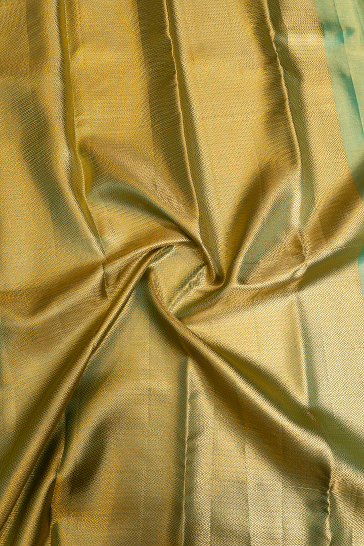 Pastel green tissue brocade pure Kanchipuram silk  saree