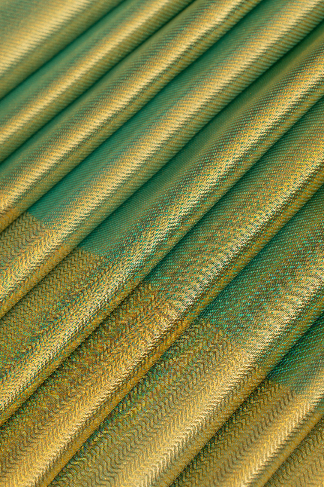 Pastel green tissue brocade pure Kanchipuram silk  saree