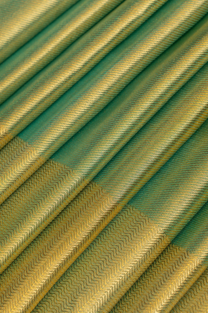 Pastel green tissue brocade pure Kanchipuram silk  saree