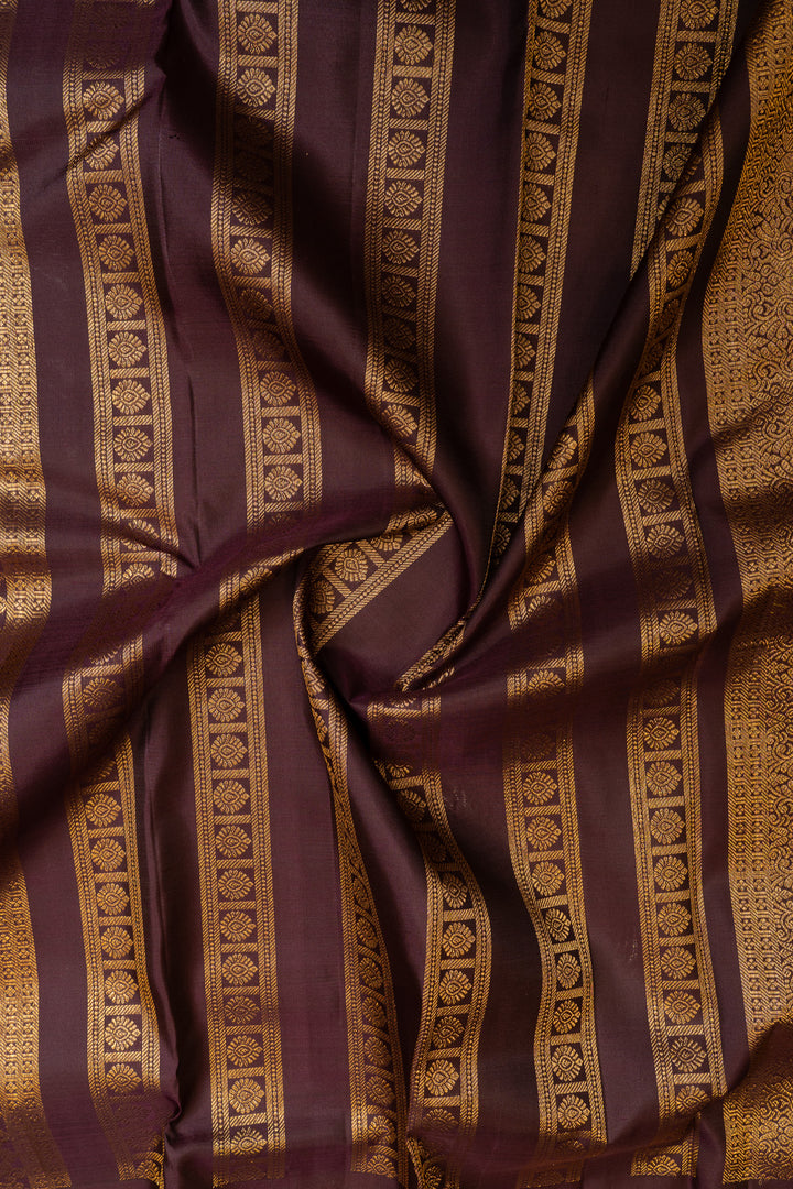 Sampanga green vairaoosi pure Kanchipuram silk  saree