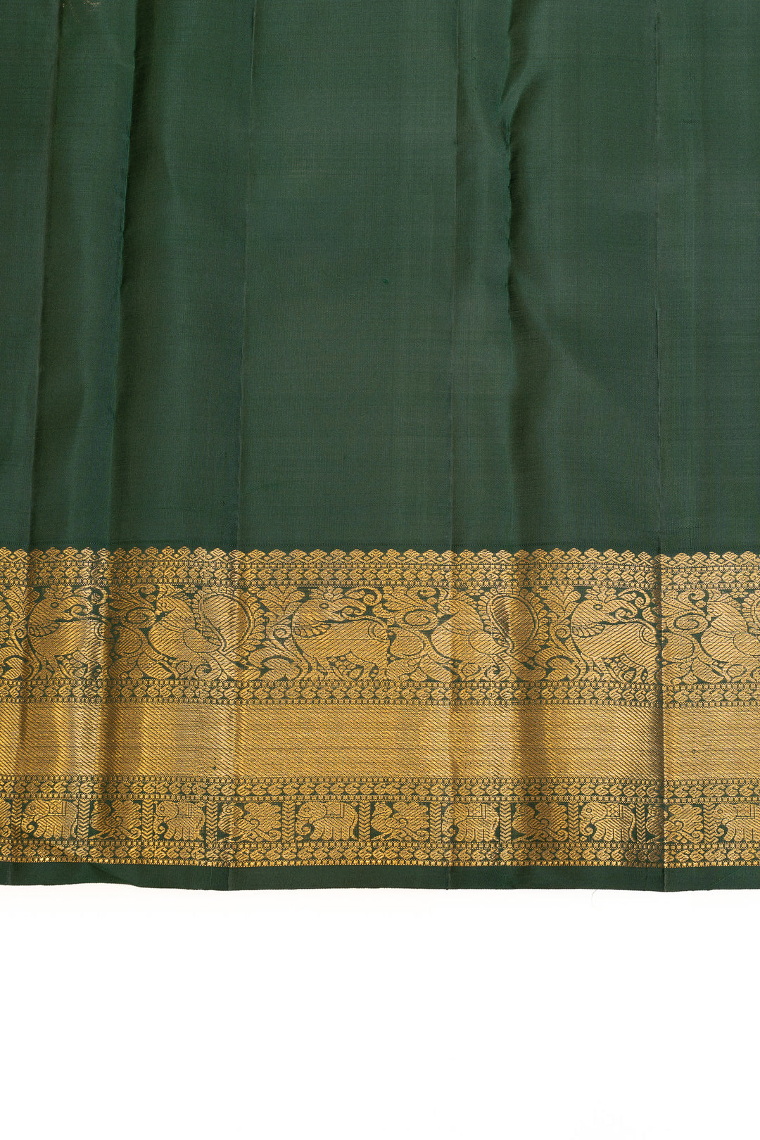 Pink and green traditional pure Kanchipuram silk saree