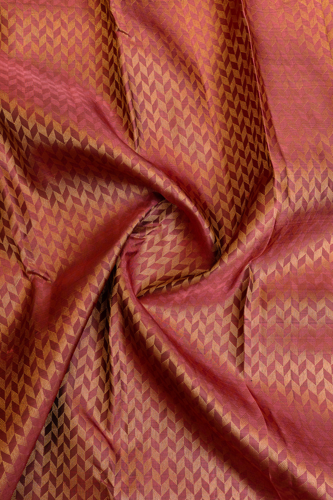 Maroon and brown brocade pure Kanchipuram silk saree