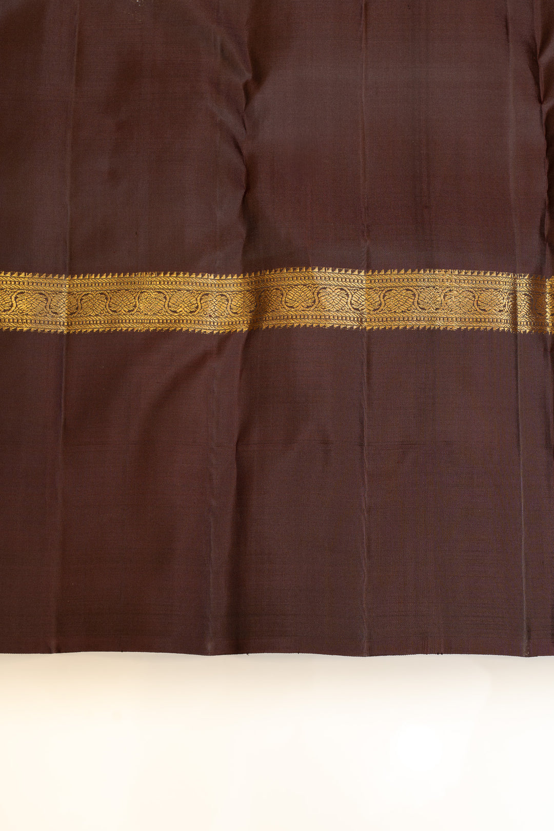 Maroon and brown brocade pure Kanchipuram silk saree
