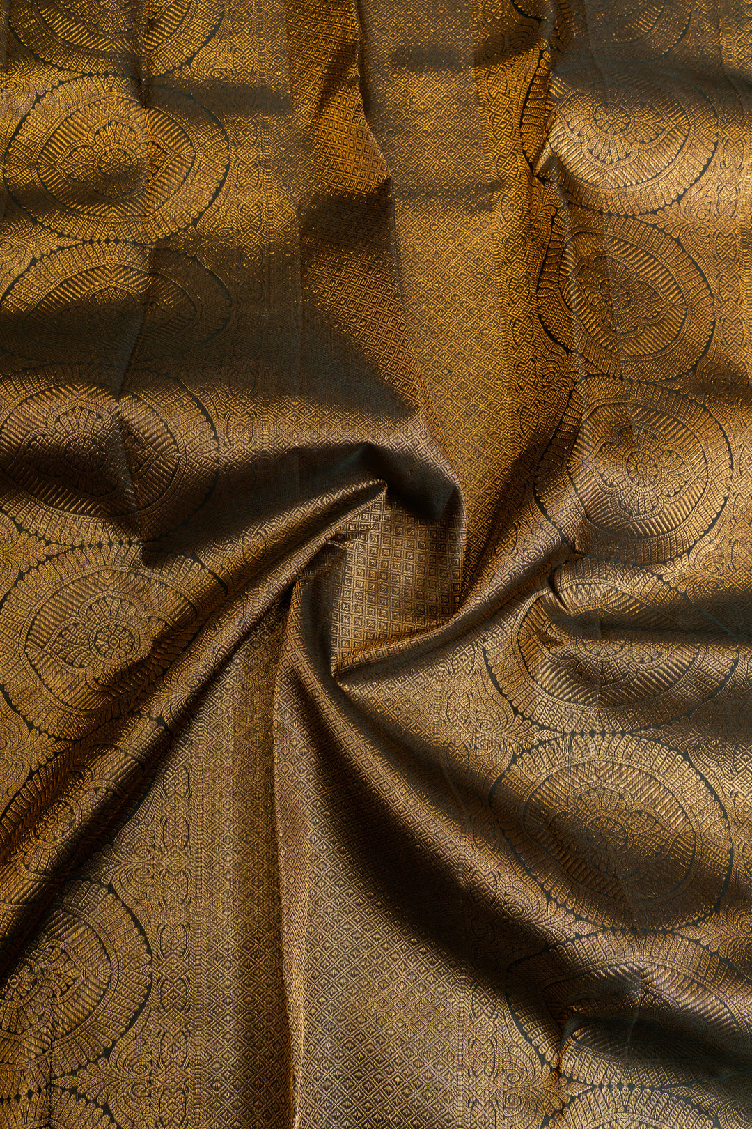 Purple zari checks traditional pure Kanchipuram silk saree