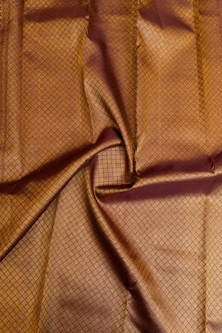 Magenta purple traditional pure Kanchipuram silk saree