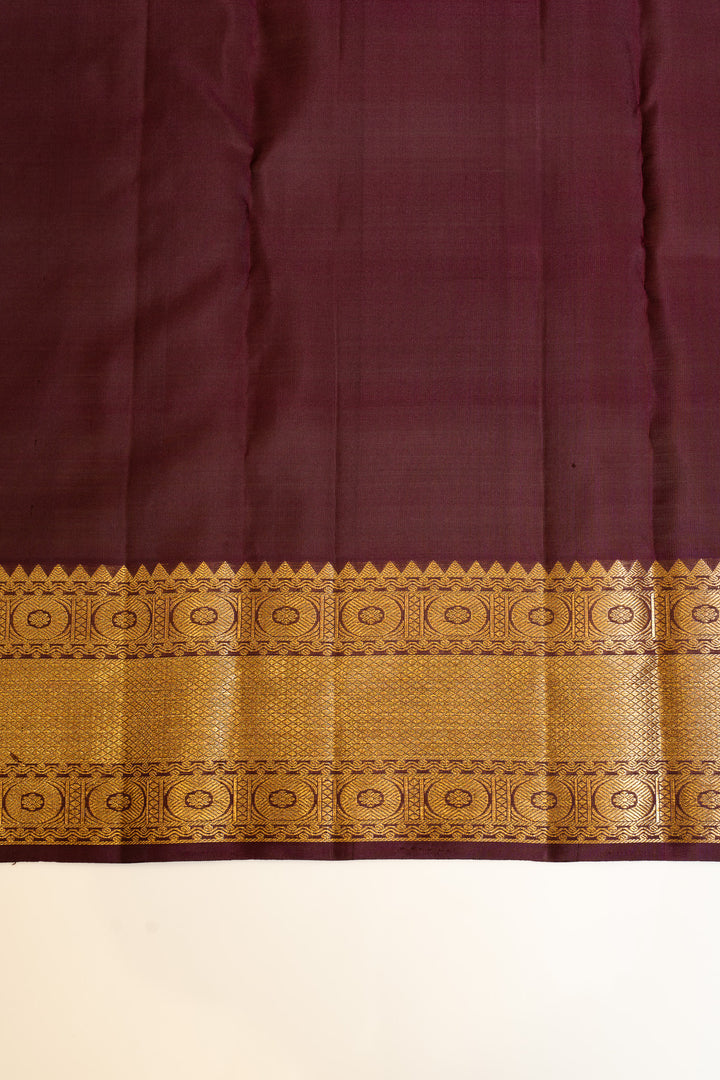 Magenta purple traditional pure Kanchipuram silk saree