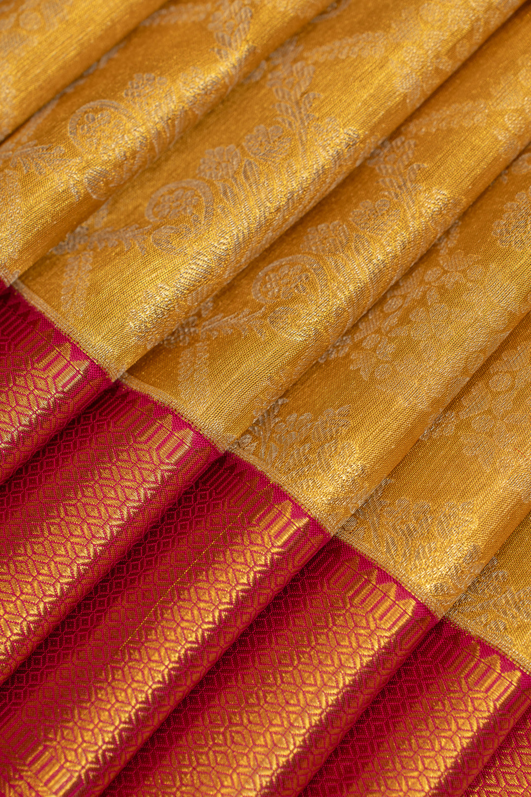 Gold brocade pure Kanchipuram silk saree
